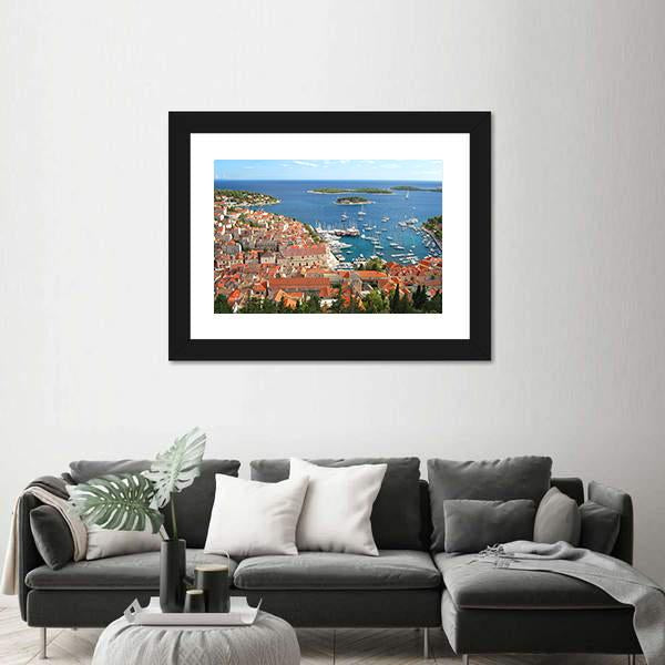 Old Town Of Hvar Croatia Canvas Wall Art-5 Horizontal-Gallery Wrap-22" x 12"-Tiaracle