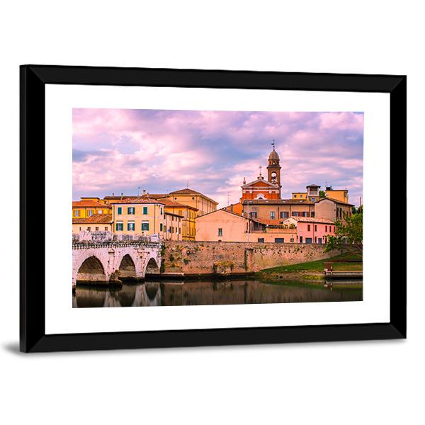 Old Town Rimini Canvas Wall Art-5 Horizontal-Gallery Wrap-22" x 12"-Tiaracle