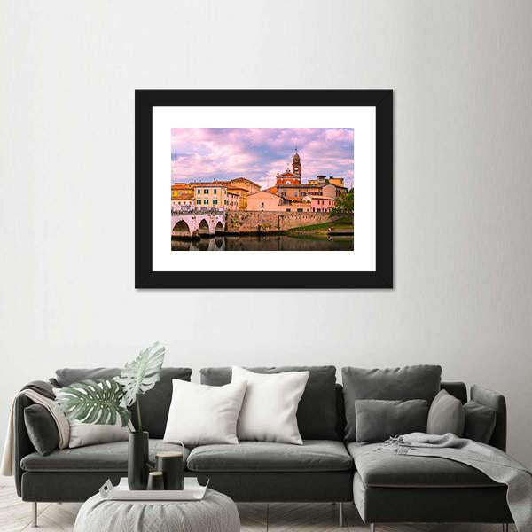 Old Town Rimini Canvas Wall Art-5 Horizontal-Gallery Wrap-22" x 12"-Tiaracle