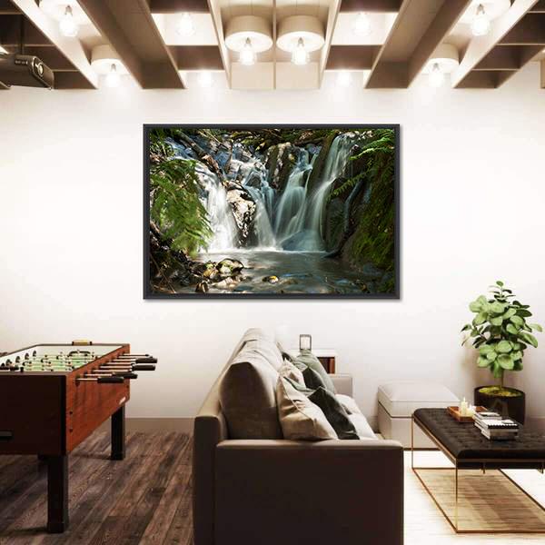 Olinda Falls Near Melbourne Canvas Wall Art-5 Horizontal-Gallery Wrap-22" x 12"-Tiaracle