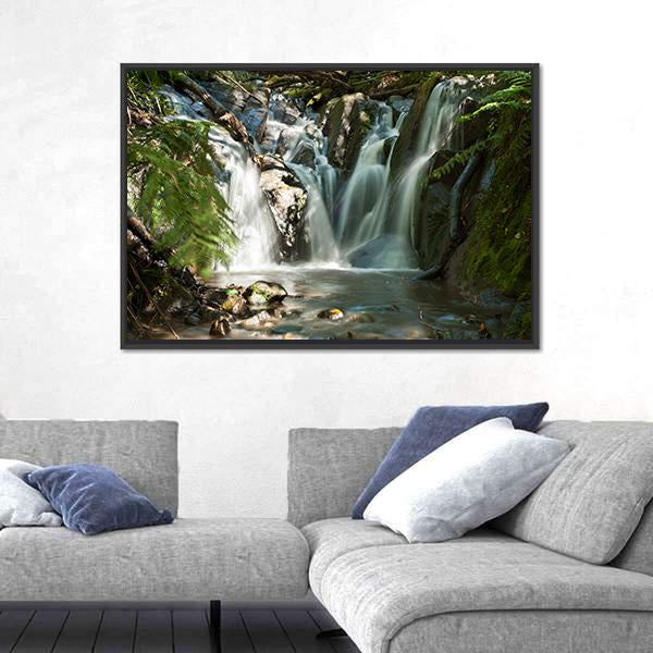 Olinda Falls Near Melbourne Canvas Wall Art-5 Horizontal-Gallery Wrap-22" x 12"-Tiaracle