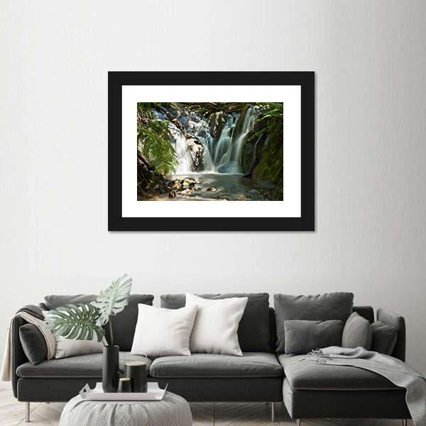 Olinda Falls Near Melbourne Canvas Wall Art-5 Horizontal-Gallery Wrap-22" x 12"-Tiaracle