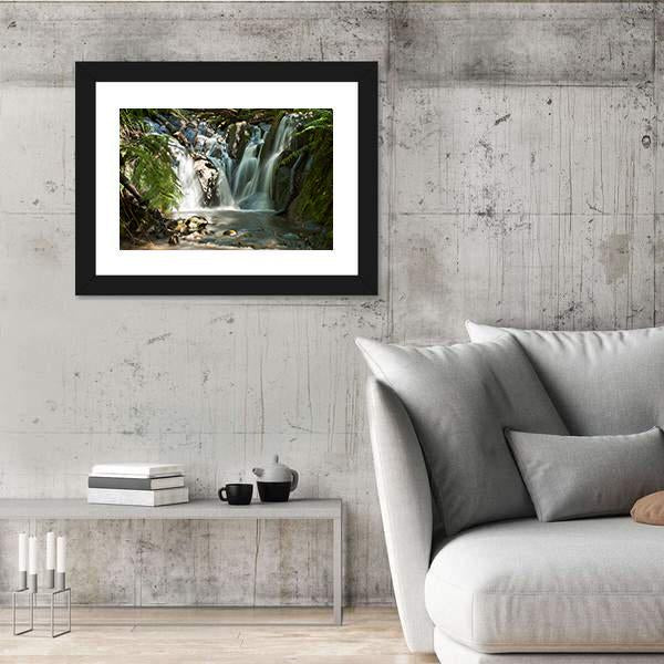 Olinda Falls Near Melbourne Canvas Wall Art-5 Horizontal-Gallery Wrap-22" x 12"-Tiaracle
