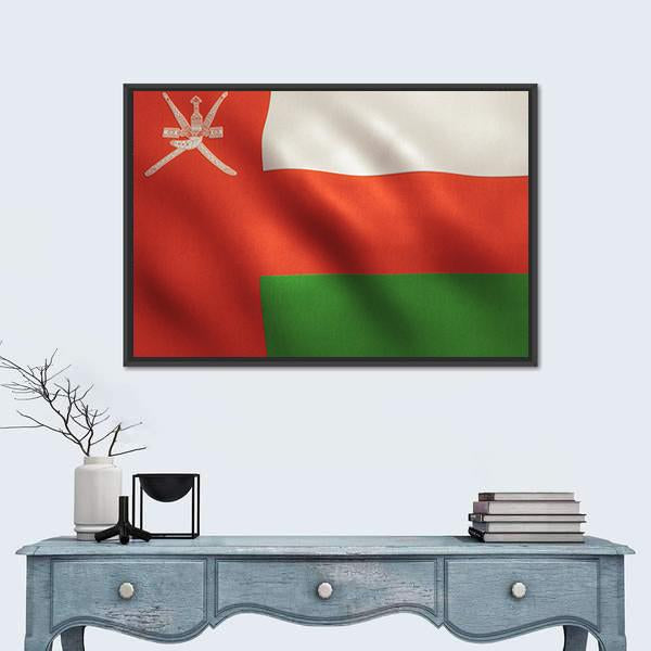 Oman Flag Canvas Wall Art-5 Horizontal-Gallery Wrap-22" x 12"-Tiaracle