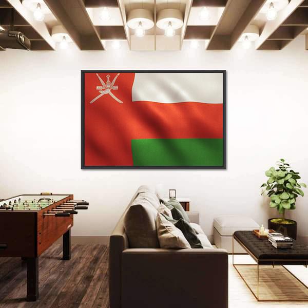 Oman Flag Canvas Wall Art-5 Horizontal-Gallery Wrap-22" x 12"-Tiaracle