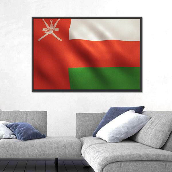 Oman Flag Canvas Wall Art-5 Horizontal-Gallery Wrap-22" x 12"-Tiaracle