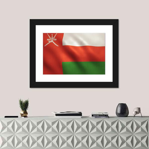 Oman Flag Canvas Wall Art-5 Horizontal-Gallery Wrap-22" x 12"-Tiaracle