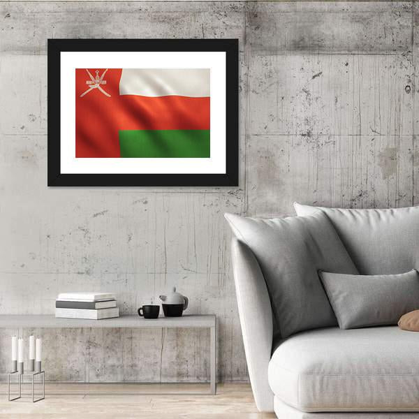 Oman Flag Canvas Wall Art-5 Horizontal-Gallery Wrap-22" x 12"-Tiaracle