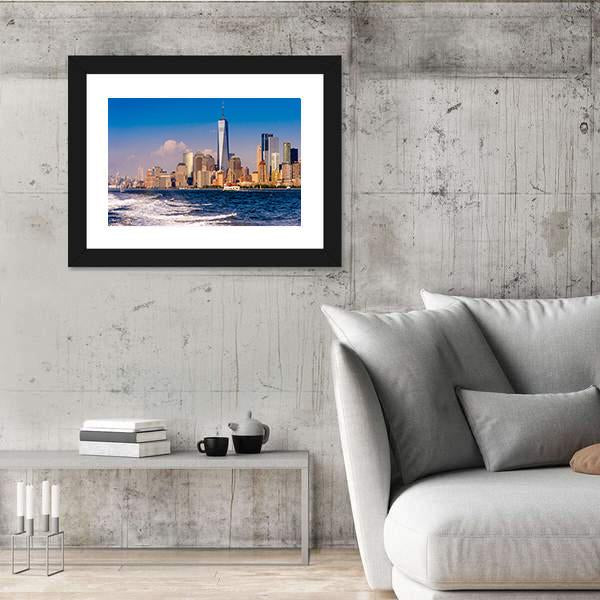 One World Trade Center Canvas Wall Art-5 Horizontal-Gallery Wrap-22" x 12"-Tiaracle