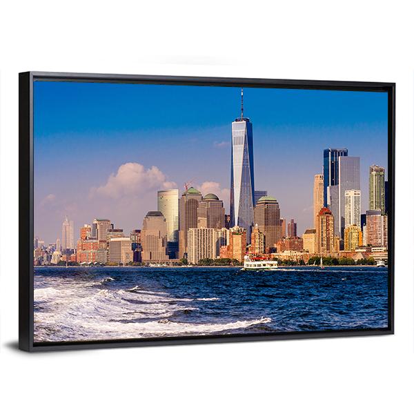 One World Trade Center Canvas Wall Art-5 Horizontal-Gallery Wrap-22" x 12"-Tiaracle