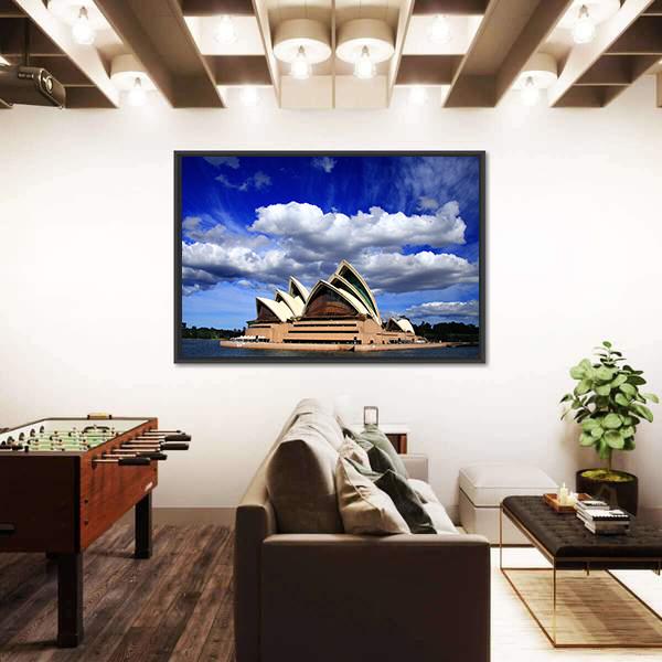 Opera House Sydney Canvas Wall Art-5 Horizontal-Gallery Wrap-22" x 12"-Tiaracle