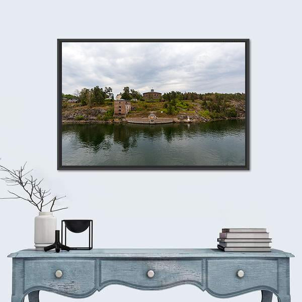 Oscar Fredriksborgs Fortification Canvas Wall Art-1 Piece-Floating Frame-24" x 16"-Tiaracle