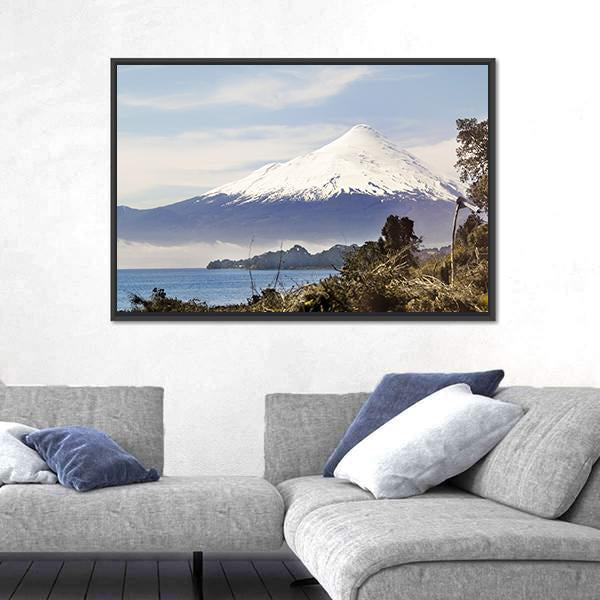 Osorno Volcano Behind Llanquihue Lake Canvas Wall Art-3 Horizontal-Gallery Wrap-25" x 16"-Tiaracle