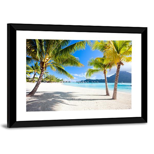 Otemanu Mountain On Bora Bora Island Canvas Wall Art-3 Horizontal-Gallery Wrap-25" x 16"-Tiaracle