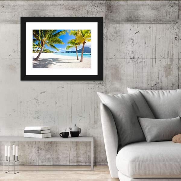 Otemanu Mountain On Bora Bora Island Canvas Wall Art-3 Horizontal-Gallery Wrap-25" x 16"-Tiaracle