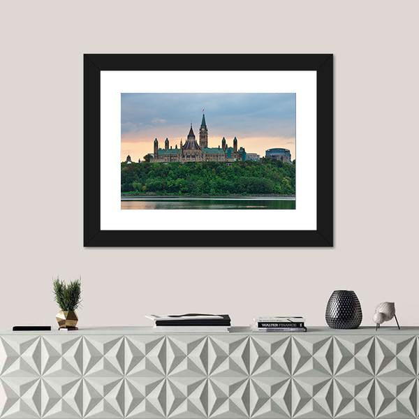 Ottawa City Skyline Canvas Wall Art-1 Piece-Framed Print-30" x 20"-Tiaracle