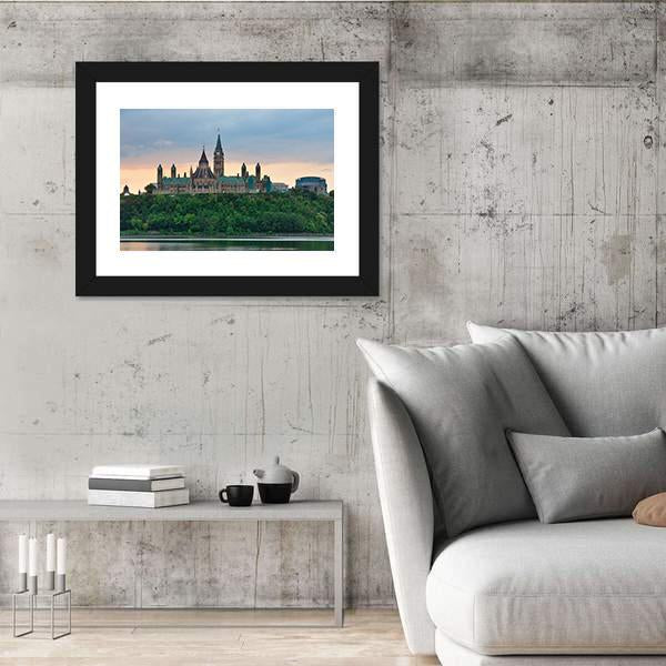 Ottawa City Skyline Canvas Wall Art-5 Horizontal-Gallery Wrap-22" x 12"-Tiaracle