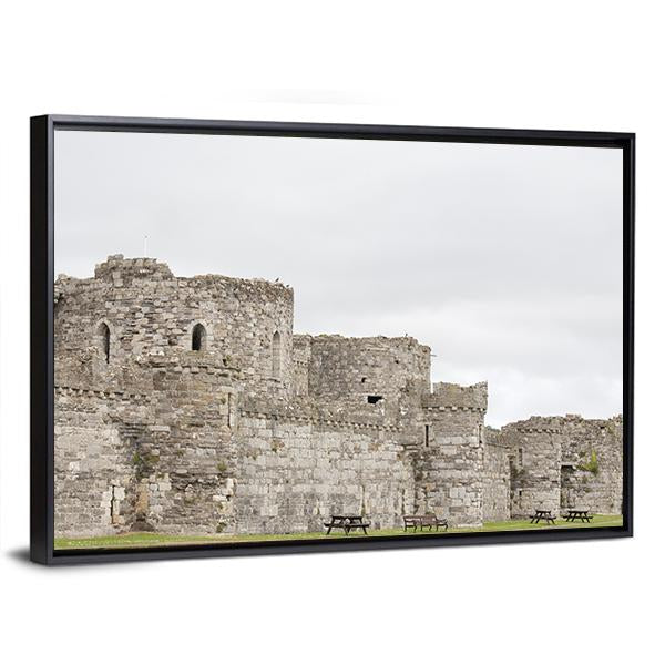 Outer Walls Of Beaumaris Castle Canvas Wall Art-3 Horizontal-Gallery Wrap-25" x 16"-Tiaracle