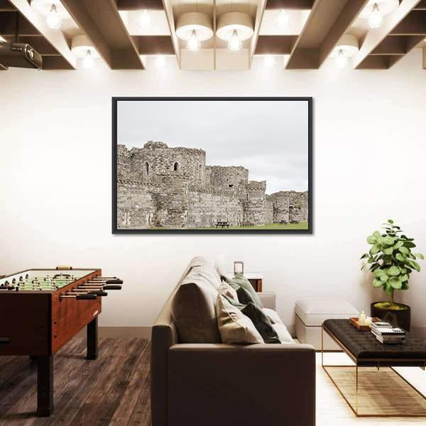Outer Walls Of Beaumaris Castle Canvas Wall Art-3 Horizontal-Gallery Wrap-25" x 16"-Tiaracle