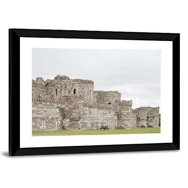Outer Walls Of Beaumaris Castle Canvas Wall Art-3 Horizontal-Gallery Wrap-25" x 16"-Tiaracle