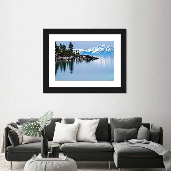 Paddle Boarding In Lake Canvas Wall Art-3 Horizontal-Gallery Wrap-25" x 16"-Tiaracle