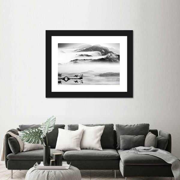 Painting Style Of Chinese Landscape Canvas Wall Art-3 Horizontal-Gallery Wrap-25&quot; x 16&quot;-Tiaracle