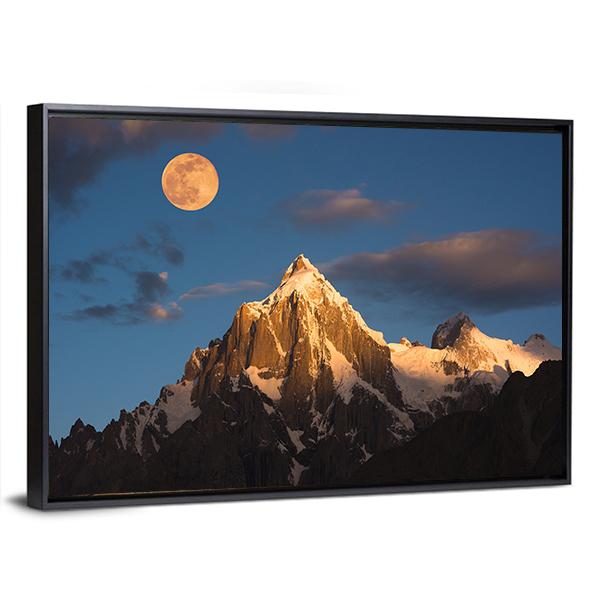Paiyu Peak Karakoram Canvas Wall Art-1 Piece-Floating Frame-24" x 16"-Tiaracle