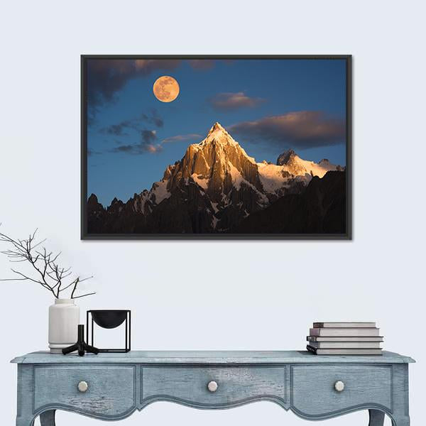 Paiyu Peak Karakoram Canvas Wall Art-5 Horizontal-Gallery Wrap-22" x 12"-Tiaracle