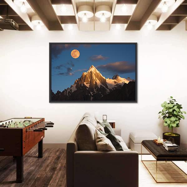 Paiyu Peak Karakoram Canvas Wall Art-5 Horizontal-Gallery Wrap-22" x 12"-Tiaracle