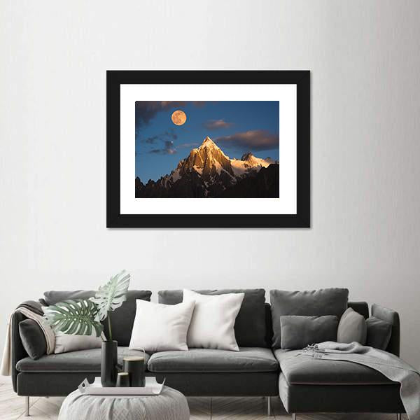 Paiyu Peak Karakoram Canvas Wall Art-5 Horizontal-Gallery Wrap-22" x 12"-Tiaracle