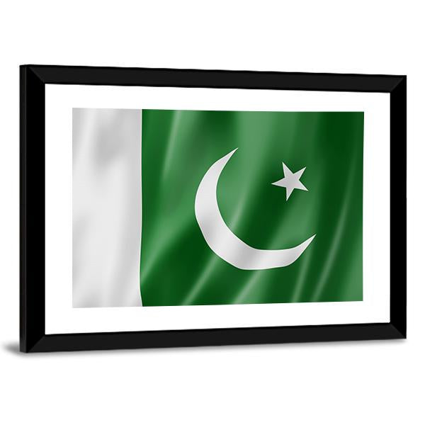Pakistan Flag Canvas Wall Art-5 Horizontal-Gallery Wrap-22" x 12"-Tiaracle