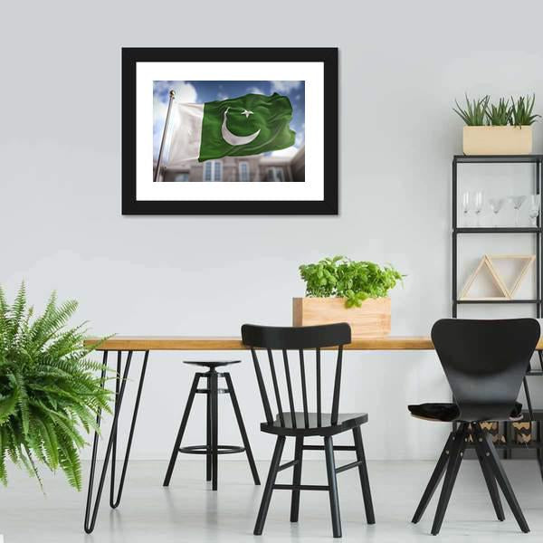 Pakistan Flag Canvas Wall Art-5 Horizontal-Gallery Wrap-22" x 12"-Tiaracle