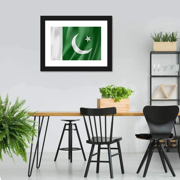 Pakistan Flag Canvas Wall Art-5 Horizontal-Gallery Wrap-22" x 12"-Tiaracle