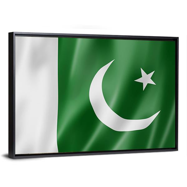 Pakistan Flag Canvas Wall Art-5 Horizontal-Gallery Wrap-22" x 12"-Tiaracle