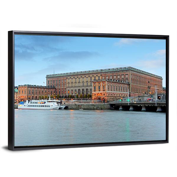 Palace In Stockholm Canvas Wall Art-3 Horizontal-Gallery Wrap-25" x 16"-Tiaracle