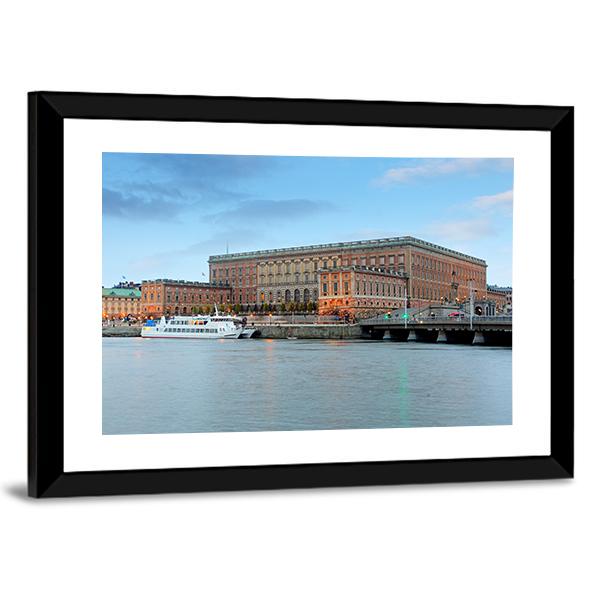 Palace In Stockholm Canvas Wall Art-3 Horizontal-Gallery Wrap-25" x 16"-Tiaracle