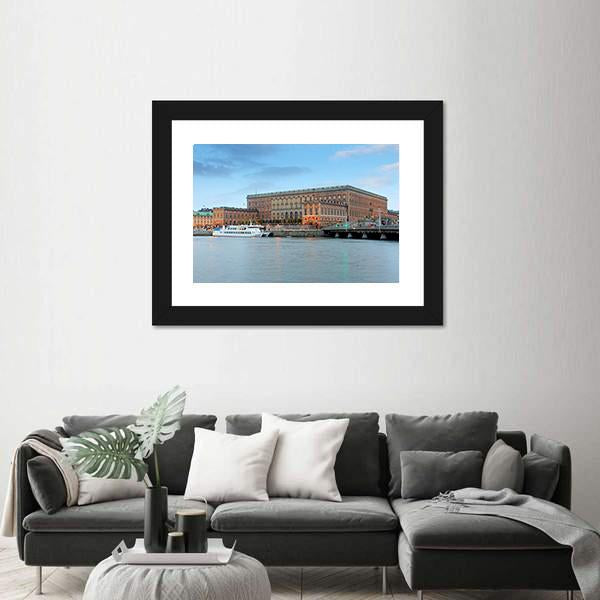 Palace In Stockholm Canvas Wall Art-3 Horizontal-Gallery Wrap-25" x 16"-Tiaracle