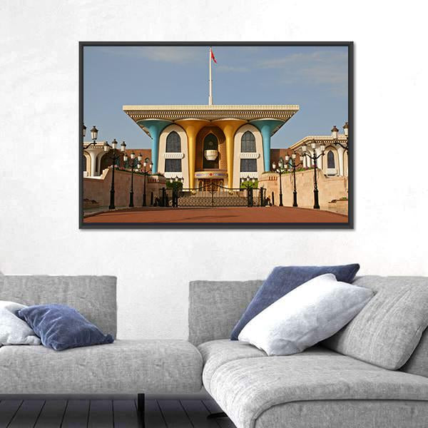 Palace Of Sultan Al Qaboos in Muscat Canvas Wall Art-5 Horizontal-Gallery Wrap-22" x 12"-Tiaracle