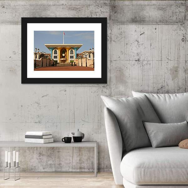 Palace Of Sultan Al Qaboos in Muscat Canvas Wall Art-5 Horizontal-Gallery Wrap-22" x 12"-Tiaracle
