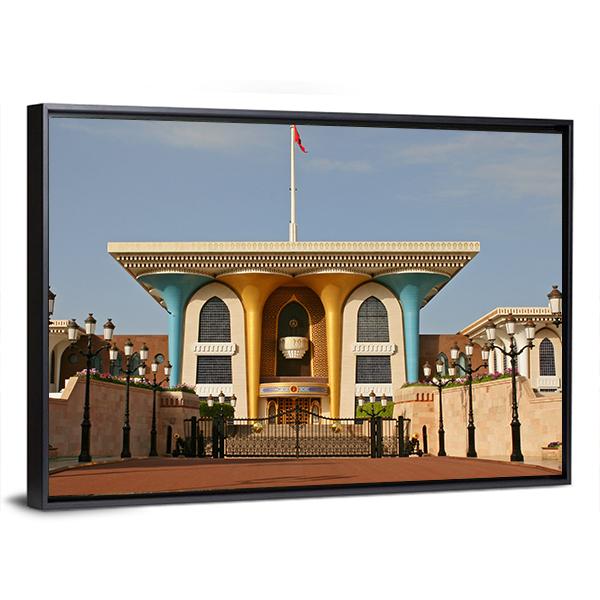 Palace Of Sultan Al Qaboos in Muscat Canvas Wall Art-5 Horizontal-Gallery Wrap-22" x 12"-Tiaracle