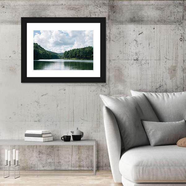 Pang Ung Lake In Maehongson Canvas Wall Art-3 Horizontal-Gallery Wrap-25" x 16"-Tiaracle