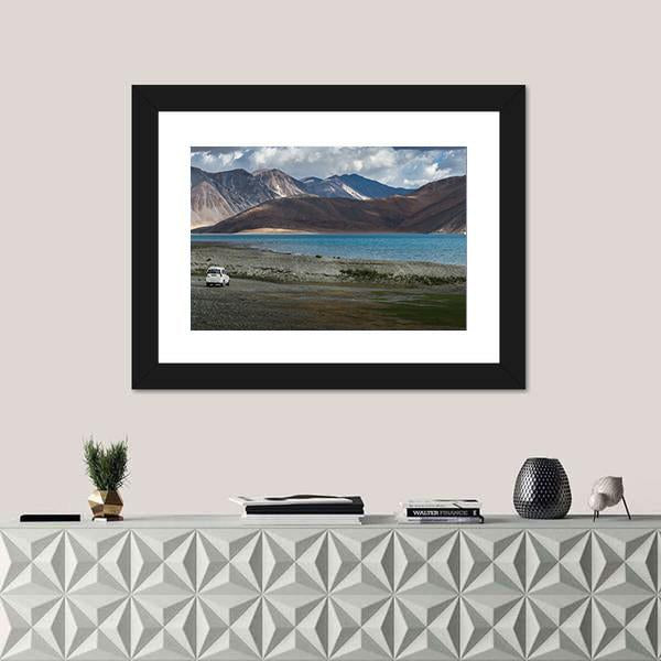Pangong Lake India Panoramic Canvas Wall Art-1 Piece-36" x 12"-Tiaracle