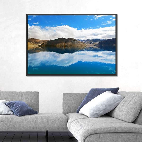 Pangong Tso Lake Canvas Wall Art-3 Horizontal-Gallery Wrap-25" x 16"-Tiaracle
