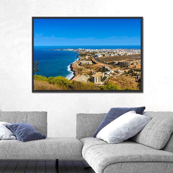 Panorama Of Dakar Canvas Wall Art-1 Piece-Floating Frame-24" x 16"-Tiaracle