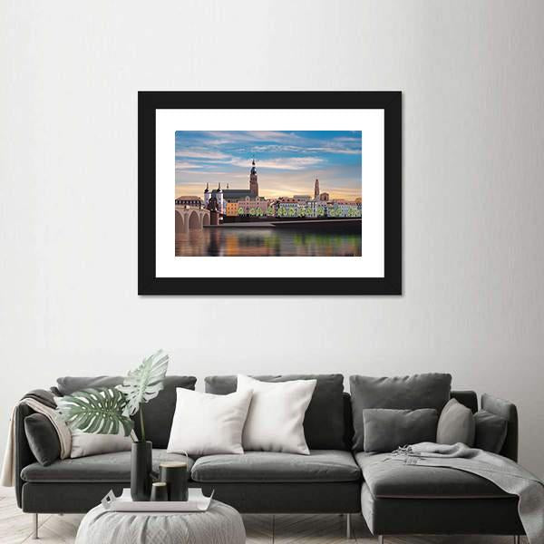 Panorama Of Heidelberg Canvas Wall Art-3 Horizontal-Gallery Wrap-25" x 16"-Tiaracle