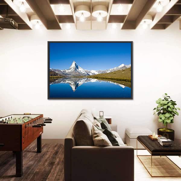 Panorama Of The Matterhorn Canvas Wall Art-3 Horizontal-Gallery Wrap-25" x 16"-Tiaracle