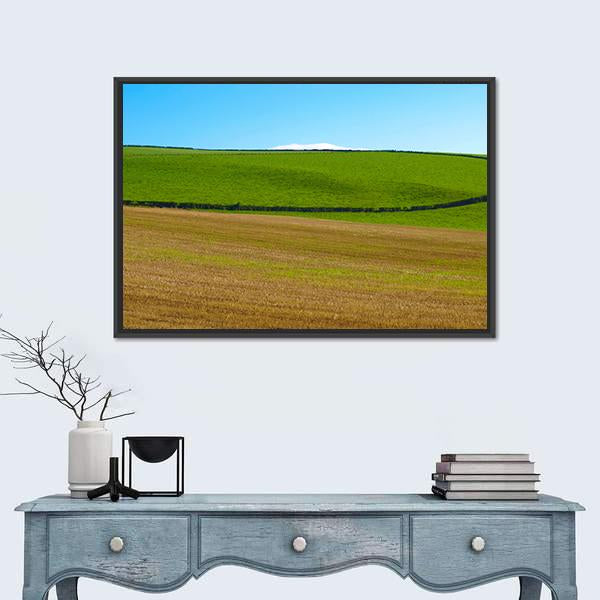 Panoramic Landscape View Of Cardross Hills Canvas Wall Art-1 Piece-Floating Frame-24" x 16"-Tiaracle