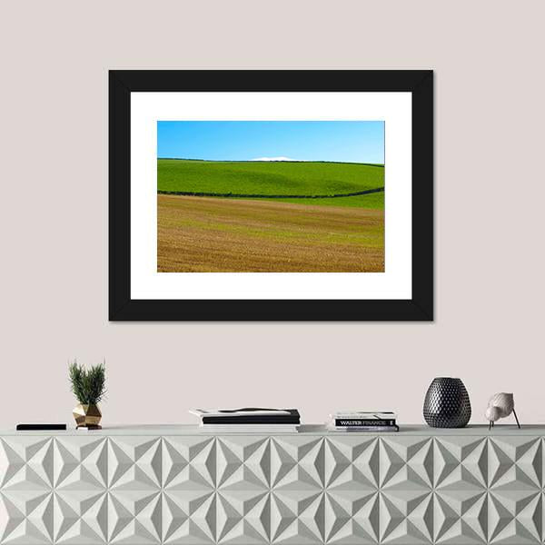 Panoramic Landscape View Of Cardross Hills Canvas Wall Art-1 Piece-Framed Print-20" x 16"-Tiaracle