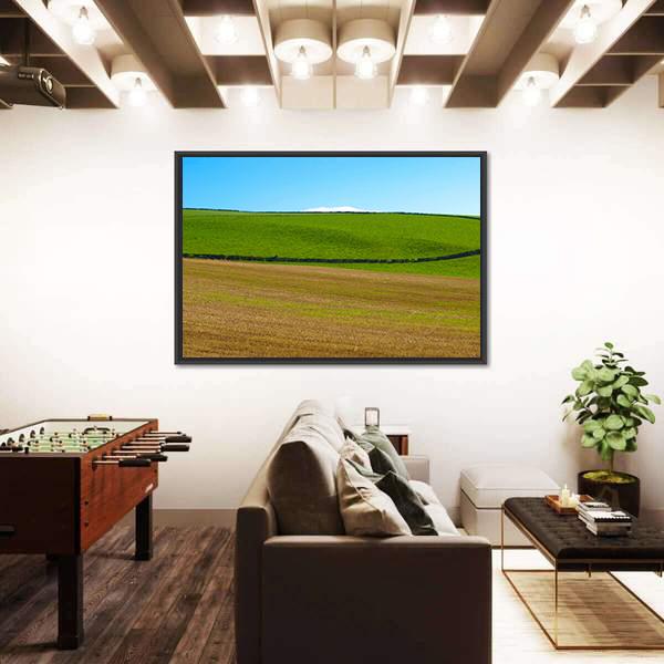 Panoramic Landscape View Of Cardross Hills Canvas Wall Art-3 Horizontal-Gallery Wrap-25" x 16"-Tiaracle