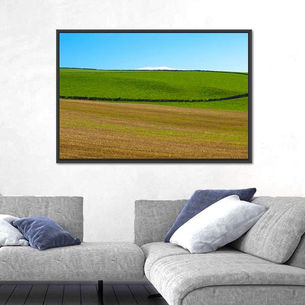 Panoramic Landscape View Of Cardross Hills Canvas Wall Art-3 Horizontal-Gallery Wrap-25" x 16"-Tiaracle